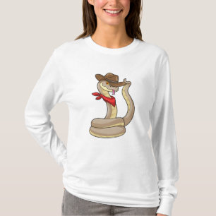 Snake som Cowboy med Scarf T Shirt