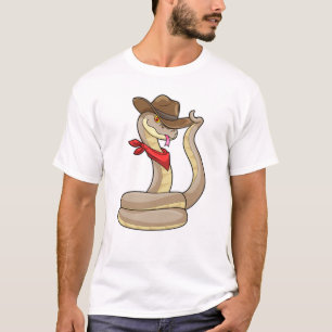 Snake som Cowboy med Scarf T Shirt