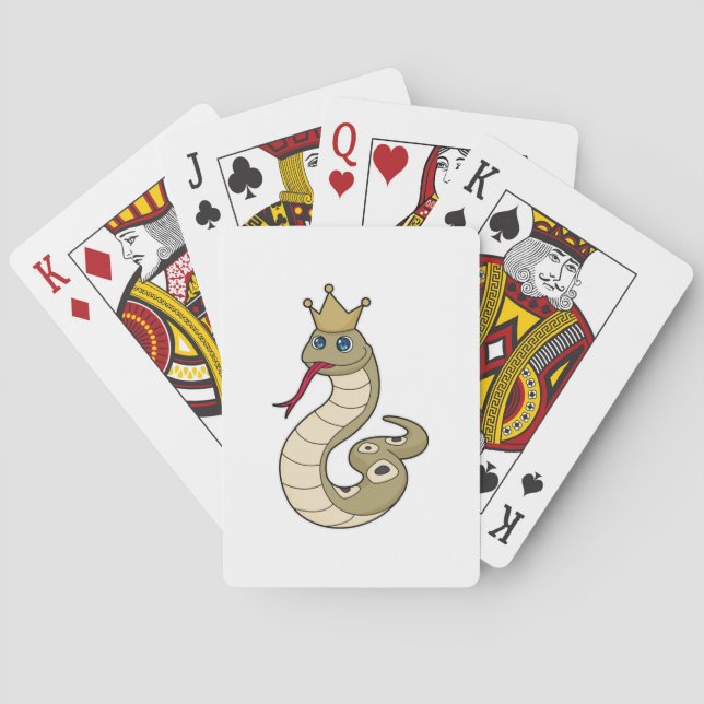 Snake som Kung med Krona Casinokort (Baksidan)