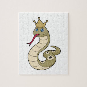 Snake som Kung med Krona Pussel