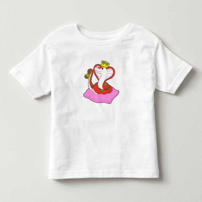 Snake som Kung med Krona T Shirt (Framsida)