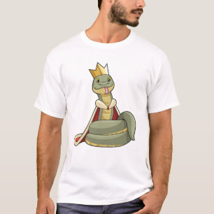 Snake som Kung med Krona T Shirt
