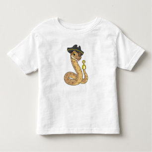 Snake som Pirat med Krok hand- och Öga-plåster T Shirt