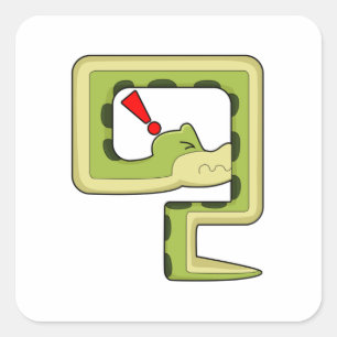 Snake-spel Fyrkantigt Klistermärke