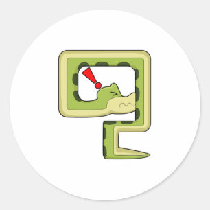 Snake-spel Runt Klistermärke