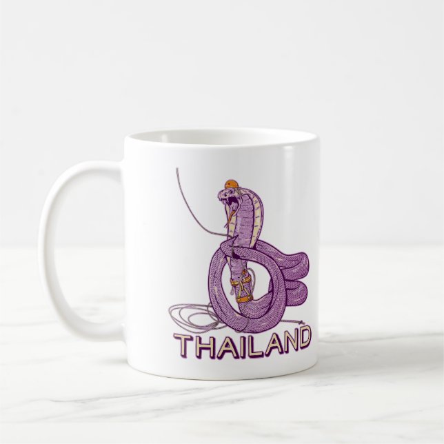 Snake Sten klättrade i Thailand Kaffemugg (Vänster)