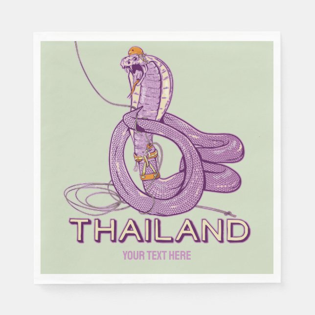 Snake Sten klättrade i Thailand Pappersservett (Framsidan)