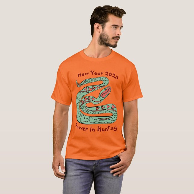 Snake t-shirt för manar`2025 (Hel framsida)