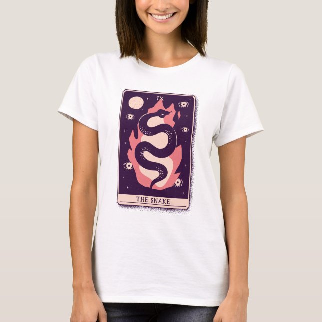 Snake Tarot Card T Shirt (Framsida)