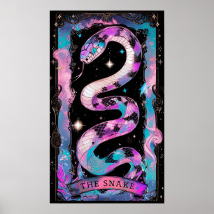 Snake Tarot Card Witchy Poster