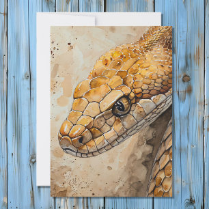 Snake Totem Spirit Animal Beteckningskort Julkort