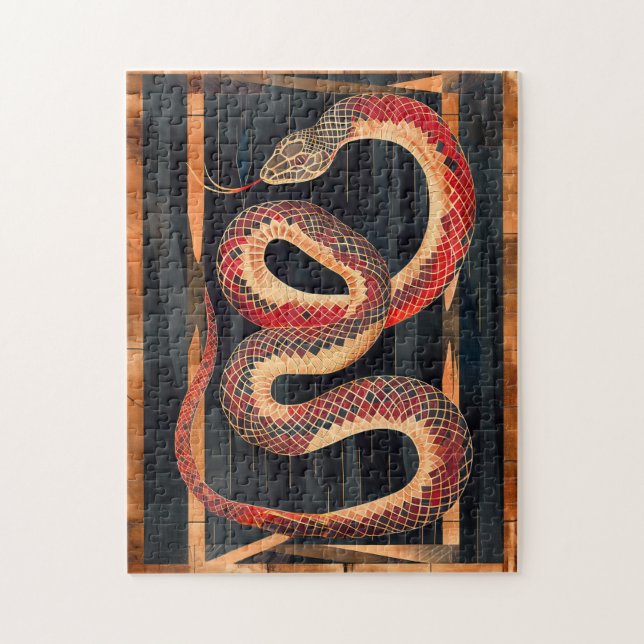 Snake Totem – Transformative Deco Symbol Pussel (Vertikal)