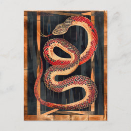 Snake Totem – Transformative Deco Symbol Vykort