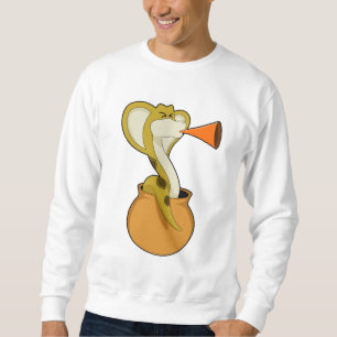 Snake Trumpet Music Lång Ärmad Tröja