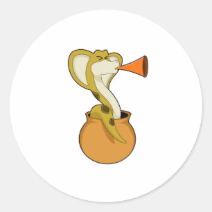 Snake Trumpet Music Runt Klistermärke