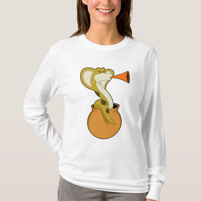 Snake Trumpet Music T Shirt (Framsida)