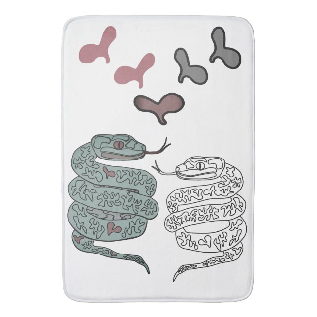 Snake-utskrift Badrumsmatta (Framsidan (Vertikal))