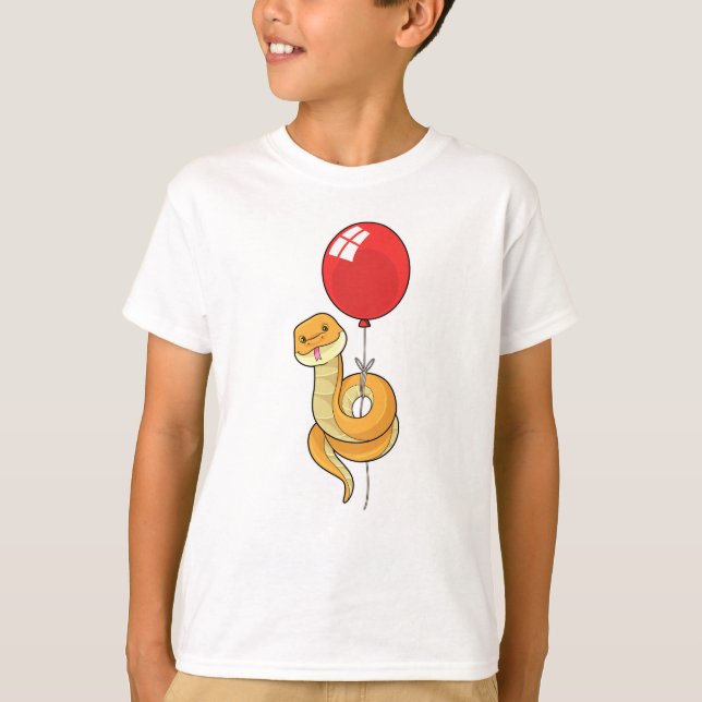 Snake with Balloon T Shirt (Framsida)