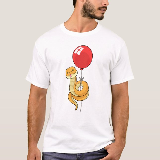 Snake with Balloon T Shirt (Framsida)