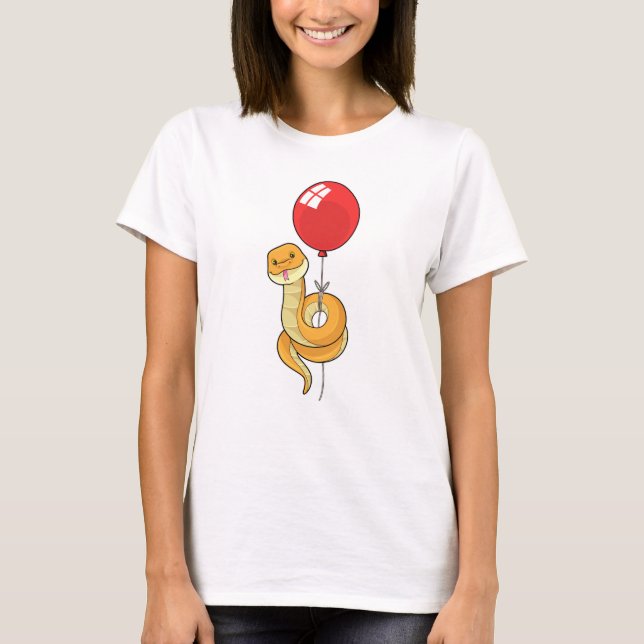 Snake with Balloon T Shirt (Framsida)