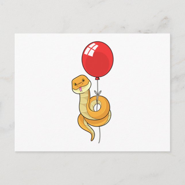 Snake with Balloon Vykort (Framsida)