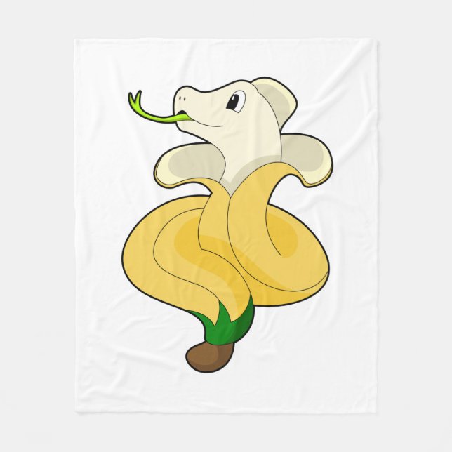 Snake with Banana Fleecefilt (Framsidan)
