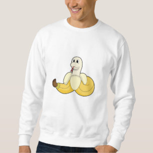 Snake with Banana Lång Ärmad Tröja
