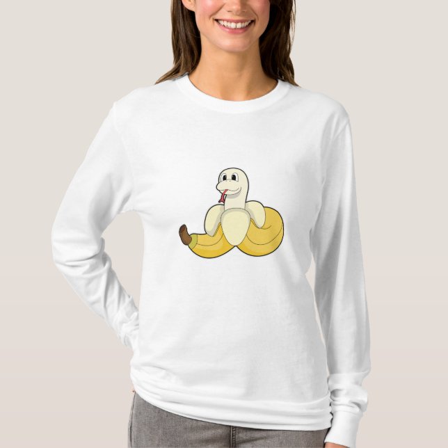 Snake with Banana T Shirt (Framsida)