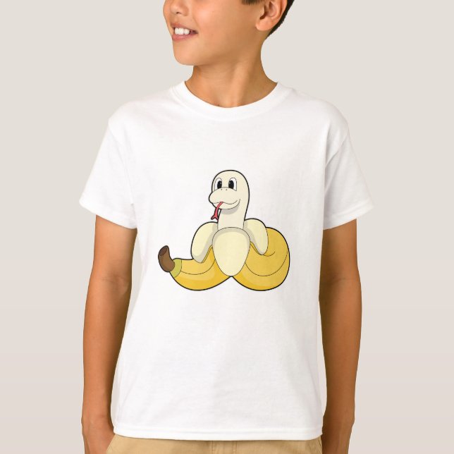 Snake with Banana T Shirt (Framsida)
