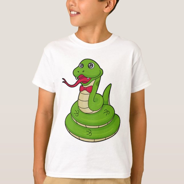 Snake with Bow tie T Shirt (Framsida)