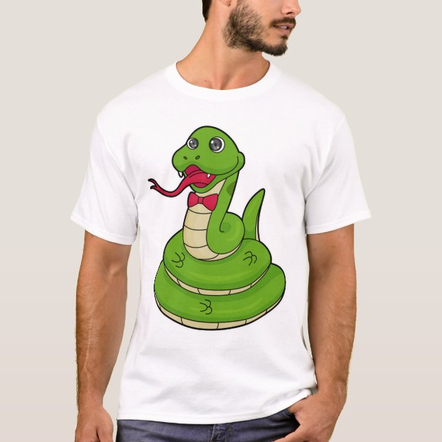 Snake with Bow tie T Shirt (Framsida)