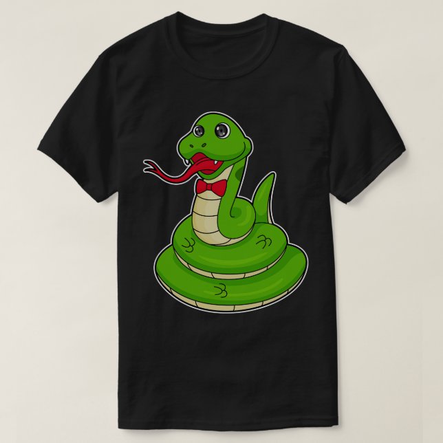 Snake with Bow tie T Shirt (Design framsida)