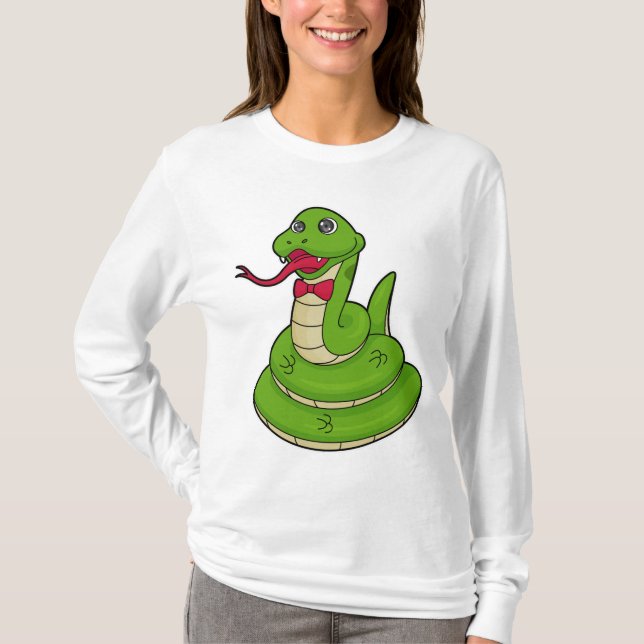 Snake with Bow tie T Shirt (Framsida)