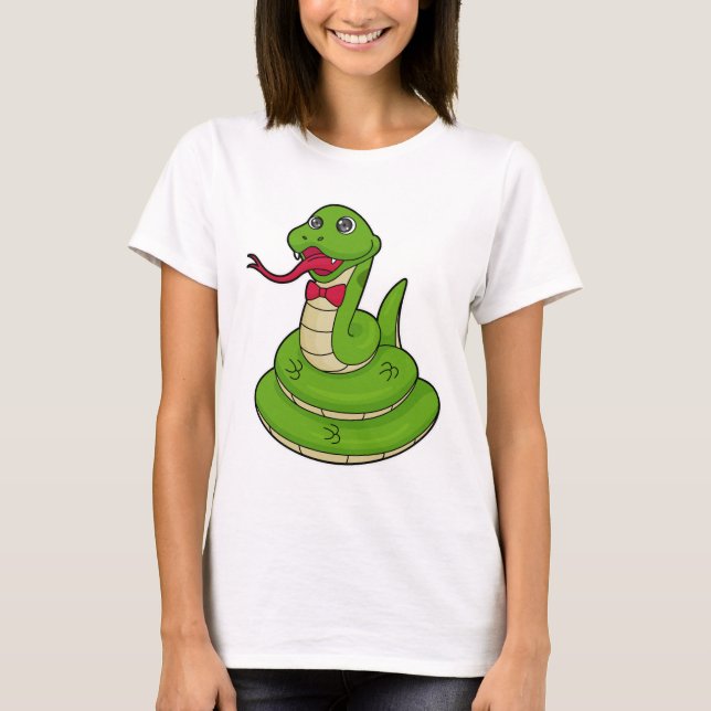 Snake with Bow tie T Shirt (Framsida)