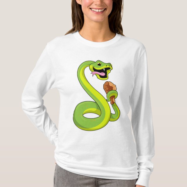 Snake with Chicken T Shirt (Framsida)