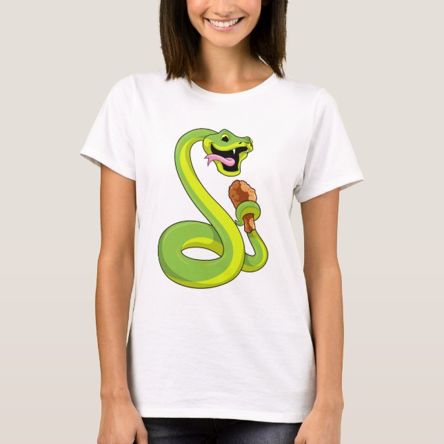 Snake with Chicken T Shirt (Framsida)