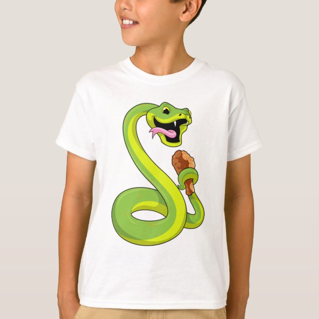 Snake with Chicken T Shirt (Framsida)