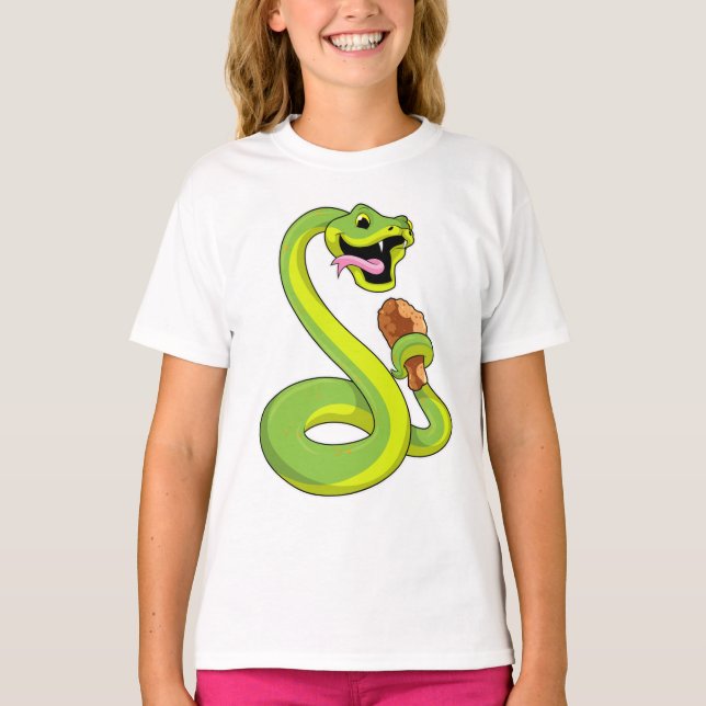 Snake with Chicken T Shirt (Framsida)