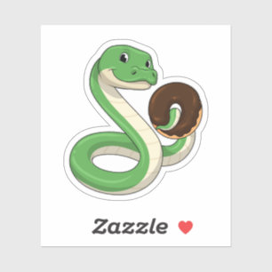 Snake with Donut Klistermärken