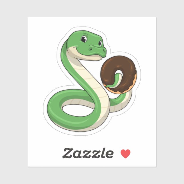 Snake with Donut Klistermärken (Ark)