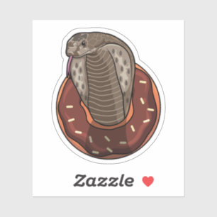 Snake with Donut Klistermärken