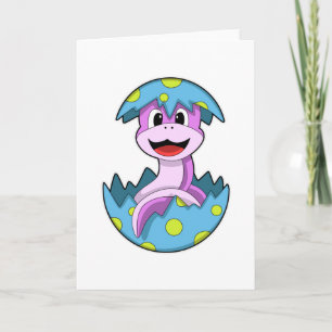 Snake with Egg snäcka Kort