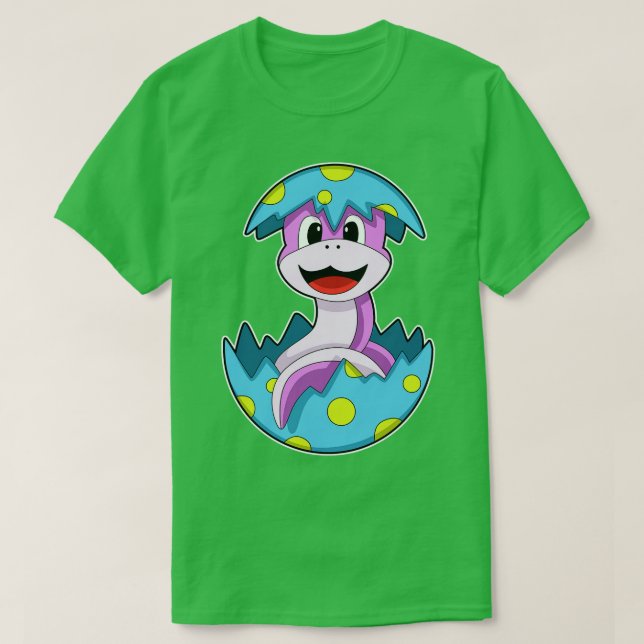 Snake with Egg snäcka T Shirt (Design framsida)