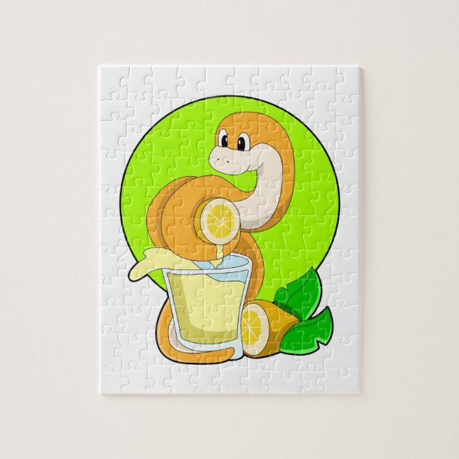 Snake with Glass of Lemon juice Pussel (Vertikal)