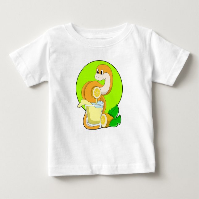 Snake with Glass of Lemon juice T Shirt (Framsida)