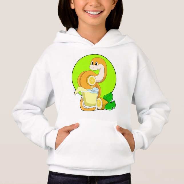 Snake with Glass of Lemon juice T Shirt (Framsida)