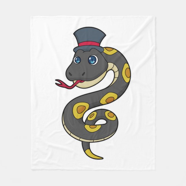 Snake with Hat Fleecefilt (Framsidan)