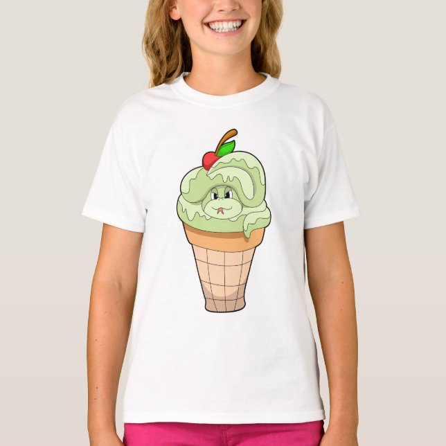 Snake with Ice kräm cone & Cherry T Shirt (Framsida)
