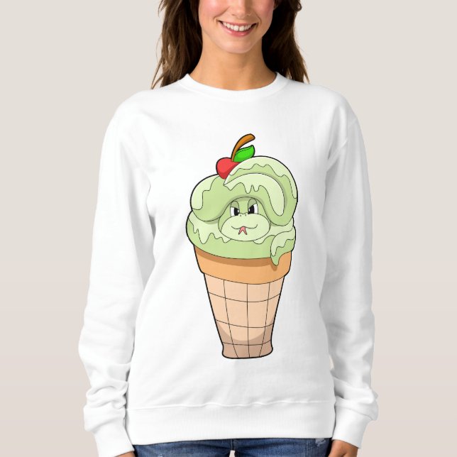 Snake with Ice kräm cone & Cherry T Shirt (Framsida)