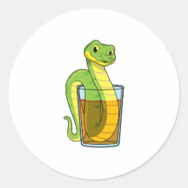 Snake with Juice Runt Klistermärke